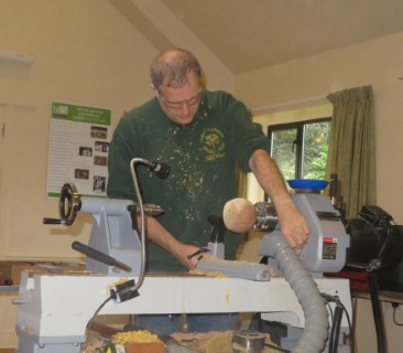 Paul turning a bowl